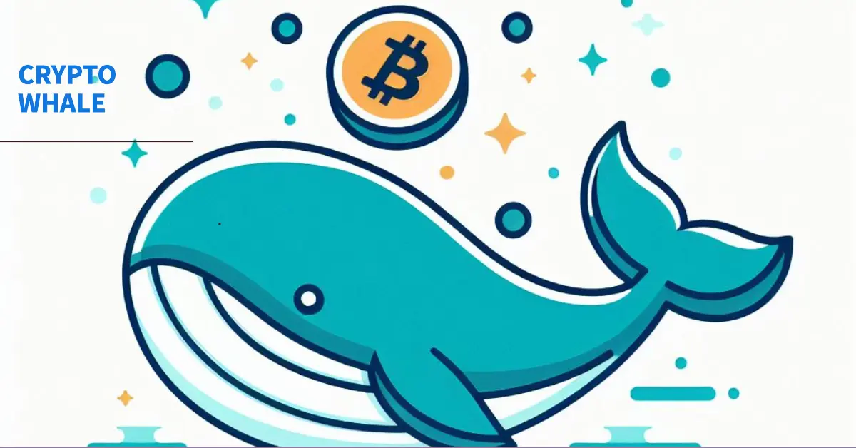 a simple Crypto Whale white backgrounded