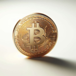 an bitcoin on white paper and the sunlight in the background - Crypto FintechZoom