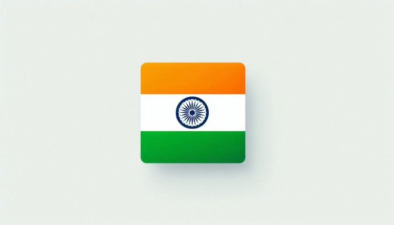 Tricolor flag in square