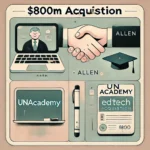 DALL·E 2024-12-06 16.11.11 - A minimalist featured image for an article about Allen acquiring Unacademy for $800 million. The design includes simple, clean elements_ a handshake s